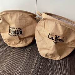 植木鉢カバー　麻袋2個セット　ガーデンポットの画像