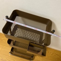 【早い者勝ち‼️】3段スチールワゴン 高さ調整可能 の画像