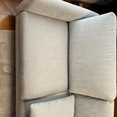 3人掛けソファ 布張りタイプ (CS03 両肘 LGY/木脚MBR)の画像