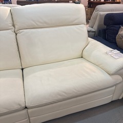 IDC大塚家具　総本革　両側リクライニングソファの画像