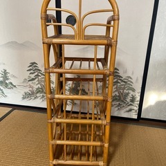 早い者勝ち‼️ ラタン スリッパラックの画像