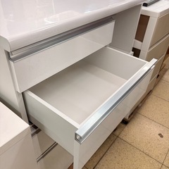 《リユースマン倉敷》古賀家具  キッチンカウンター ホワイト ソフトクローズの画像