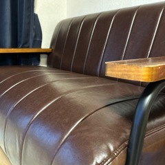 【ソファー】2人がけ☆肘掛け付きの画像