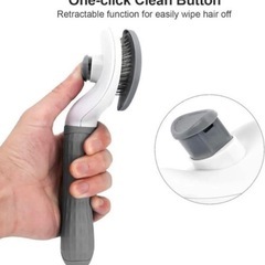 【10個】ペット用ブラシ 猫 犬 くし 抜け毛除去 簡単 ワンプッシュ式 丸洗い可能の画像