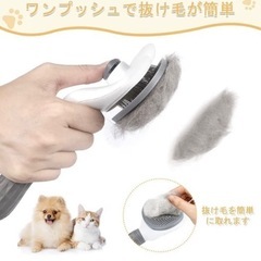 【10個】ペット用ブラシ 猫 犬 くし 抜け毛除去 簡単 ワンプッシュ式 丸洗い可能の画像