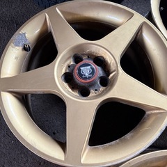 スピードライン 16インチアルミホイール 16×7J 5H100PCD+47 4本 プリウスレガシーインプなどに 当時物 希少 レアの画像