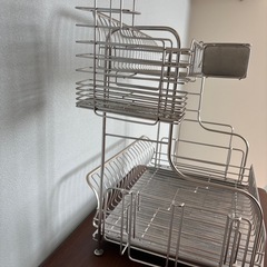 ニトリ　水切りラック(ステンレス)の画像