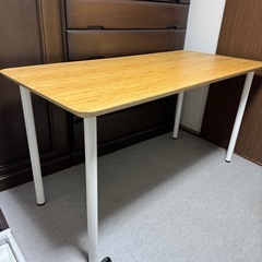 IKEA デスク 竹天板 HILVER ヒルヴェル + ADILIS オディリス [140x65x73]の画像