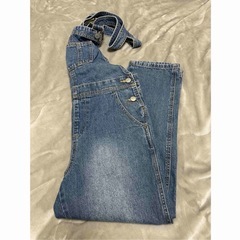 デニム　オーバーオールの画像