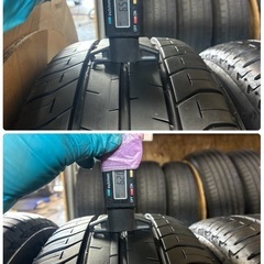 185/60R15🌈アクア純正🌈ブリヂストンサマータイヤ+トヨタ鉄ホイール純正キャップ🌈サマータイヤ4本セット🌈の画像