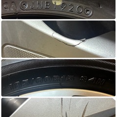 185/60R15🌈アクア純正🌈ブリヂストンサマータイヤ+トヨタ鉄ホイール純正キャップ🌈サマータイヤ4本セット🌈の画像