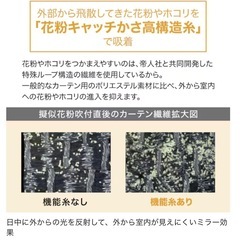 ニトリ　花粉とほこりキャッチレースカーテンの画像