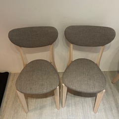 円形ダイニングテーブル&椅子2脚　2人用の画像