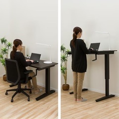 【ニトリ】昇降デスク 幅120cm (マーフィー2) ダークブラウン - 北巽駅近の画像