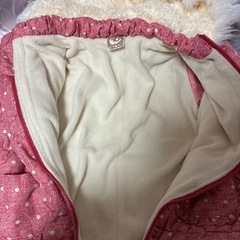 UZULAND ピンク ドット柄 スキーウェア 90cmの画像