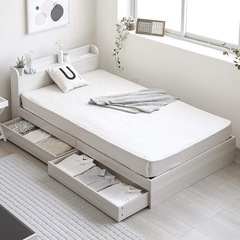 ベッドフレーム　モダンデコ　白の画像