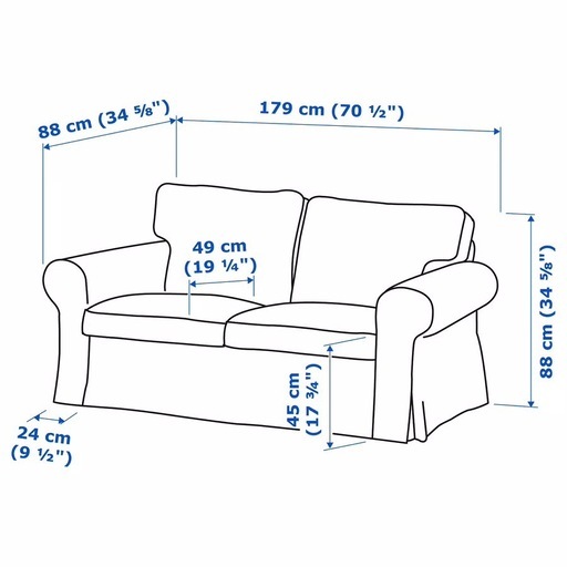 IKEA エークトルプソファ　2人がけ
