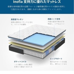 クイーンベッドマットレス、フレームの画像