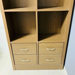 ニトリ フリーラック バリスタ 17880 ミドルブラウン 繊維板 88415703 本棚 飾り棚 ブックシェルフ 収納棚 木製の画像