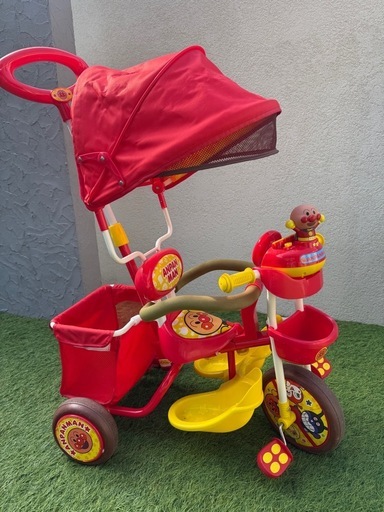 美品 アンパンマン 三輪車