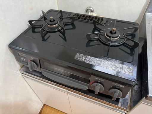 都市ガス　２口　ガスコンロ　2年使用