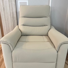 傷・汚れに強い 1人掛け電動リクライニングソファ 合皮タイプ (Nビリーバ3 Nシールド BE)の画像