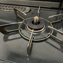 リンナイ ガスコンロ 都市ガス 56cm 二口　右強火　ブラックの画像