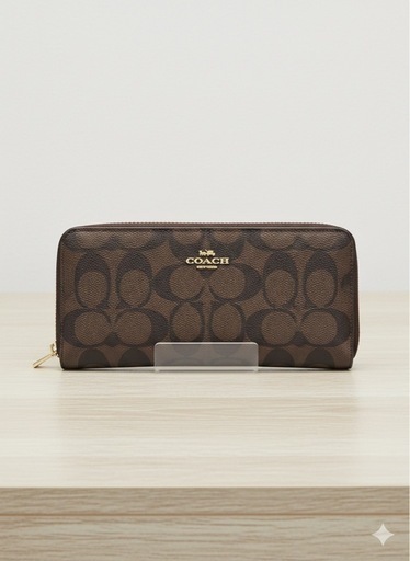 【極美品】COACH コーチ 長財布 シグネチャー ブラウン（定価55,000円）