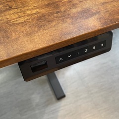 【木目調テーブル】【昇降テーブル】クリーニング済み【管理番号】の画像