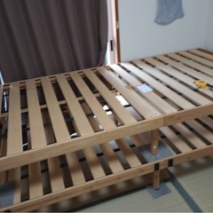 竹製ベッドフレーム　シングルサイズ　2台の画像