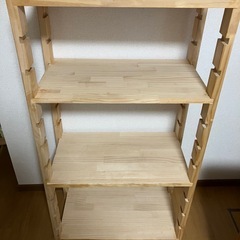 木製オープンラック／ナチュラルの画像