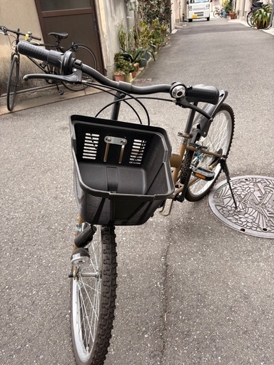 子供用折りたたみ自転車　カーキ色 26インチ　　　　　　