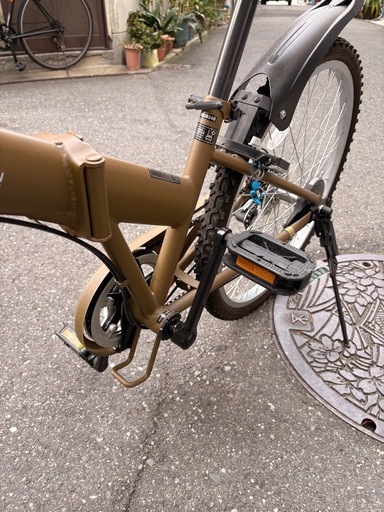 子供用折りたたみ自転車　カーキ色 26インチ　　　　　　
