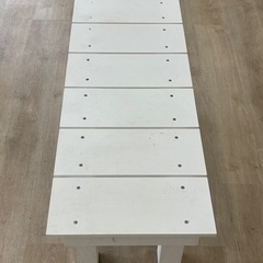 【美品】樹脂製ベンチ 白色 1個2,000円（2個あり）の画像