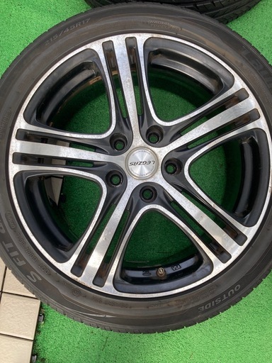 セレナ ボクシー タイヤ付き社外ホイール 4本セット 215/45R17 2022年製 バリ山 17×7J 5穴 114.3 