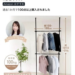 人気のハンガーラック 突っ張り棒の画像