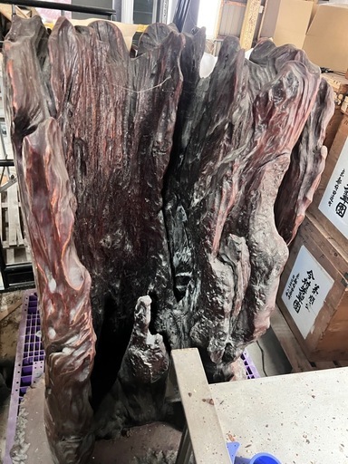 龍の掘り衝立