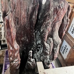 龍の掘り衝立の画像