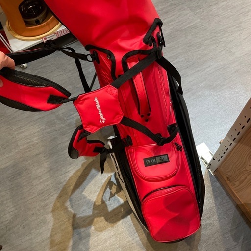 【TaylorMade】【キャディバック】【赤】クリーニング済み【管理番号0215】知