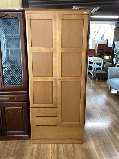 ワードローブ（チェスト付き）【町田市再生家具】253382