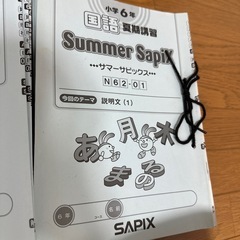 サピックス国語 小学6年　中学受験
の画像