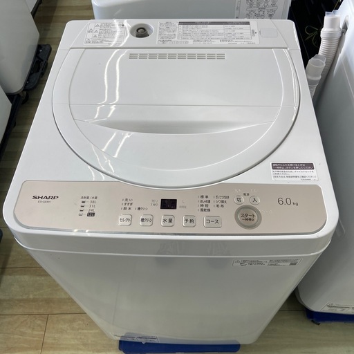 SHARP 6.0kg  全自動洗濯機【リサイクルフカツ岡崎倉庫店】260215YS-16