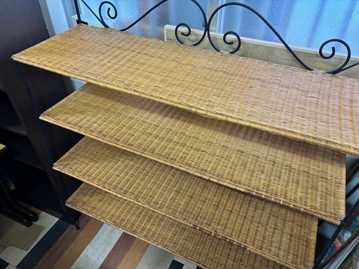 ラタン家具　アイアンラック