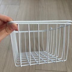 収納カゴ　ホワイトの画像