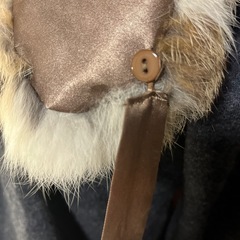 美品 リアルファー リボン付き ティペット 毛皮 本物の画像