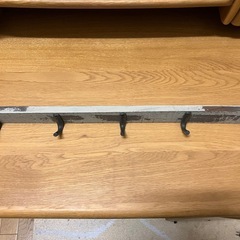 【未使用】アンティーク風　木製　壁付け用ハンガーフックの画像