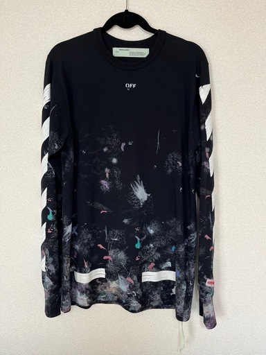 OFF WHITE DIAG GALAXY BRUSHE ロングスリーブTシャツ