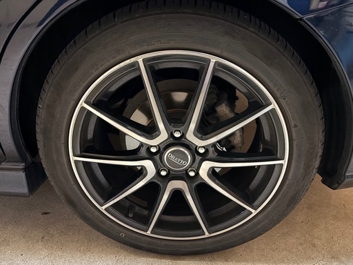【何でもOK、転がし用タイヤと交換】205/50R17  外品アルミ+23年製３-4部山タイヤ