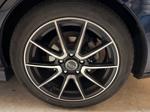 【何でもOK、転がし用タイヤと交換】205/50R17  外品アルミ+23年製３-4部山タイヤ