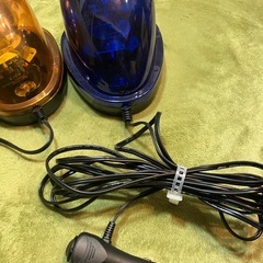 DC12V 回転灯 青 黄色 子供パトロール 作業灯の画像
